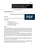 LAB 5B Three Phase Current Transformer