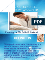 THERAPEUTIC Nurse Patient RELATIONSHIP