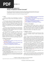 Slump of Hydraulic-Cement Concrete: Standard Test Method For