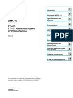 Simatic S7-400 S7-400 Automation System, CPU Specifications