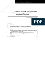 García Lapuente, Protecciones Estatutarias de Segundo Nivel en Transmisión de Acciones y Participaciones Sociales - Transmisiones Indirectas