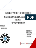 University Institute of Architecture: Subject-Building Material and Construction-IV (ARP-281) Topic-Kitchen Details