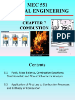 MEC 551 Thermal Engineering: Combustion