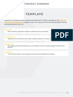 Using This Template: Community Strategy Summary