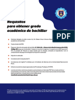 Requisitos para Solicitar El Grados Académico de Bachiller