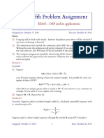 Fifth Problem Assignment: EE603 - DSP and Its Applications