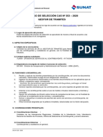 Proceso de Selección Cas #353 - 2020 Gestor de Tramites: División de Incorporación y Administración de Personal