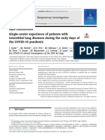 Single-Center Experience of Patients With Interstitial Lung Diseases During The Early Days of The COVID-19 Pandemic