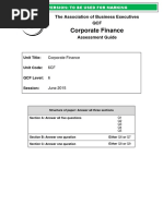 ABE Level 6 Corporate Finance June 2015 Mark Scheme 