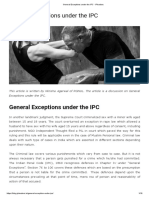 General Exceptions Under The IPC - Ipleaders PDF