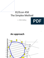 Ee/Econ 458 The Simplex Method: J. Mccalley