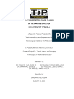 Factors Affecting Online Classes of The Maritime Education Department of Tip Manila