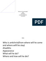 Break Up of Presentation Islam Christainity Modern Perspective Conclusion