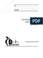 National Health and Nutrition Examination Survey: Anthropometry Procedures Manual