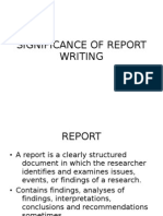 Significance of Report Writing