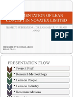 Implementation of Lean Concept in Novatex Limited