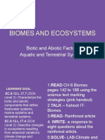 BIOMES AND ECOSYSTEMS - Biotic - Abiotic