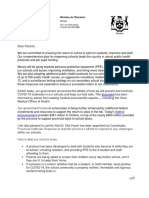 Minister Letter - Parent Guidance - EN