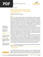 Spiral Progression Approach in Teaching Science: A Case Study