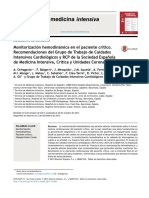 Monitorización Hemodinámica en El Paciente Crítico