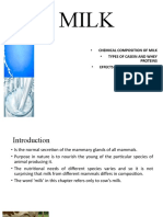 Chemical Composition of Milk Types of Casein and Whey Proteins Effects of Processing On Milk