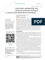 S Ynthesis, Characterization, Antitubercular and Antibacterial Activity, and Molecular Docking of 2,3-Disubstituted Quinazolinone Derivatives.