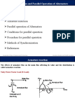 Armature Reaction and Parallel Operation