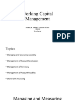 Working Capital Management