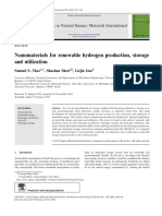 Nanomaterials For Renewable Hydrogen Production, Storage and Utilization