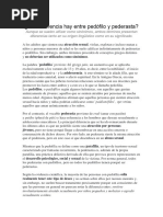 Que Diferencia Hay Entre Pedofilo y Pederasta PDF