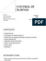 Noise Control of Buildings 1