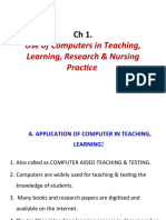 Use of Computers in Teaching, Learning, Research & Nursing Practice