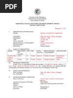 Municipal Social Welfare and Development Office Social Case Study