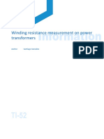 Information: Winding Resistance Measurement On Power Transformers