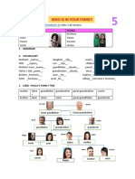 Who Is in Your Family: Lesson 5