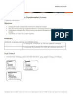 Database Design 9-2: Basic Mapping: The Transformation Process Practice Activities