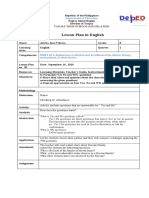 Lesson Plan in English: Tanjay High School (Legislated)