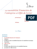 La Rentabilité Financière Et Effet de Levier