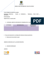 Formato Informe Talleres