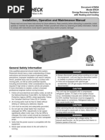 Installation, Operation and Maintenance Manual: General Safety Information