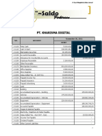 Pt. Kharisma Digital: Debet Credit NO. Account November 30, 2011