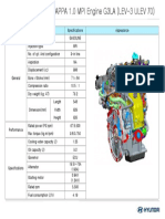 Specifications of JA KAPPA 1.0 MPI Engine G3LA (LEV-3 ULEV 70)