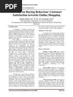 A Study On Buying Behaviour Customer Sat PDF