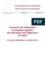 Consenso Sme Coronario Agudo Sin Elevaci - N Del ST