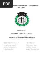 Dr. Ram Manohar Lohiya National Law University, Lucknow: Consolidation of Land Holdings