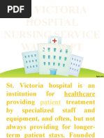 St. Victoria Hospital Nursing Service Ward Dept