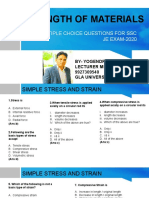 Strength of Materials: 50 Multiple Choice Questions For SSC JE EXAM-2020