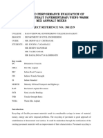 Design and Performance Evaluation of Recycled Asphalt Pavement (Rap) Using Warm Mix Asphalt Mixes Project Reference No.: 38S1219