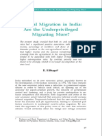 Internal Migration in India: Are The Underprivileged Migrating More?