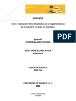 Taller Reglamentación de La Industria Turística en Colombia CEYEDIN RAMIREZ